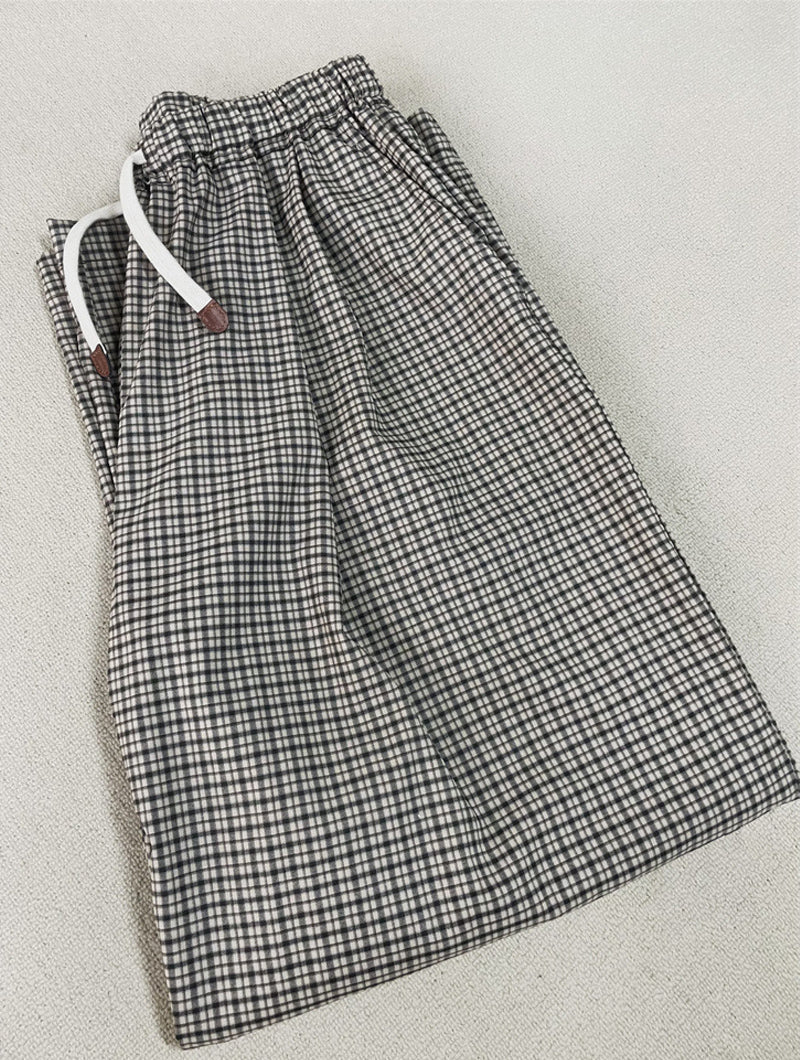 着回し無限大!ベーシックなチェックのパンツセットアップ