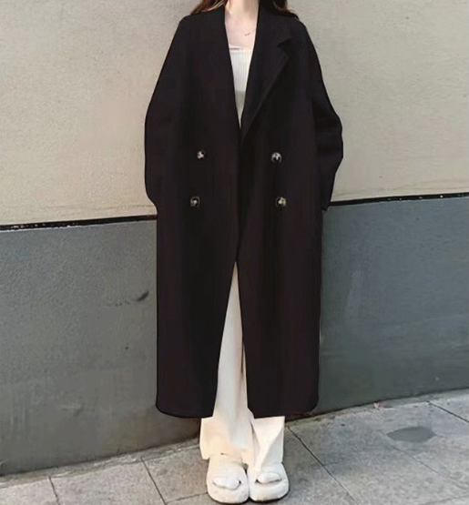 韓国風パッド入り厚手コート