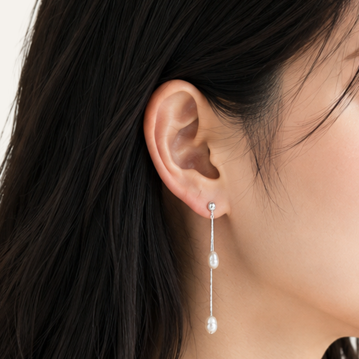 2WAYパールロングピアス