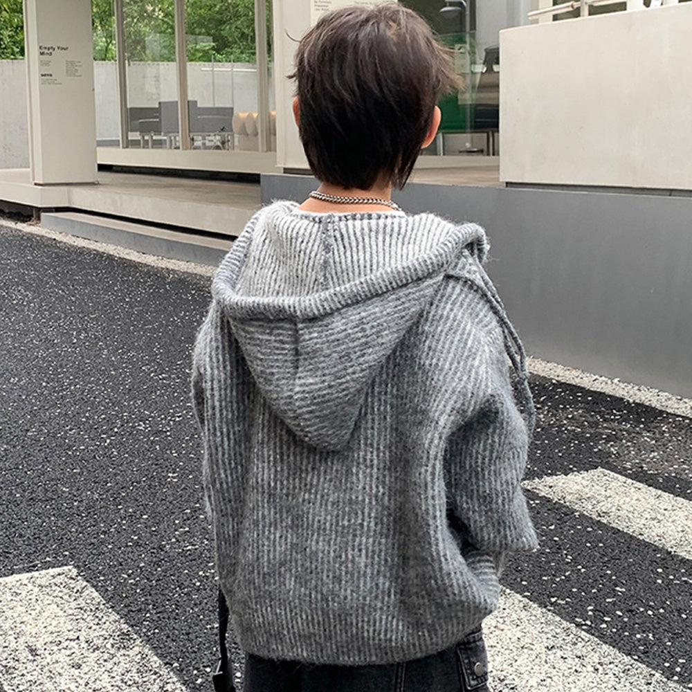 ジップアップセーター