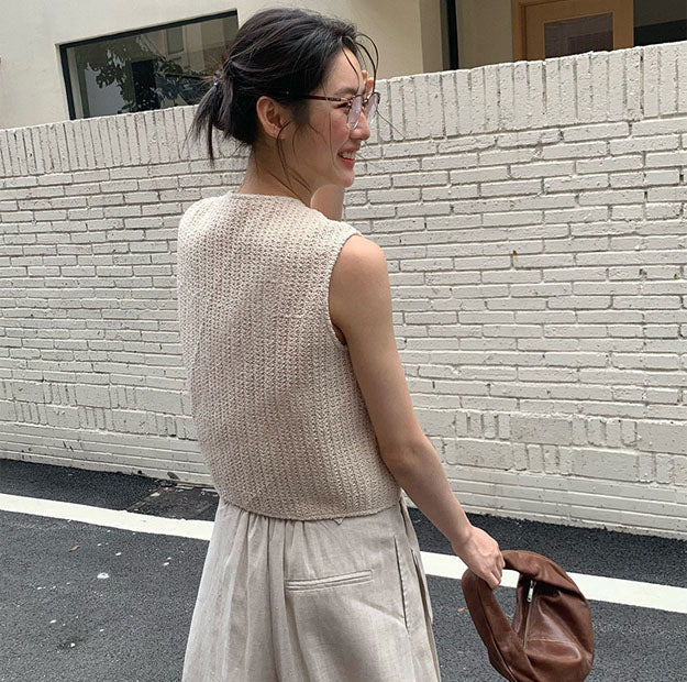 ニットショートジレ