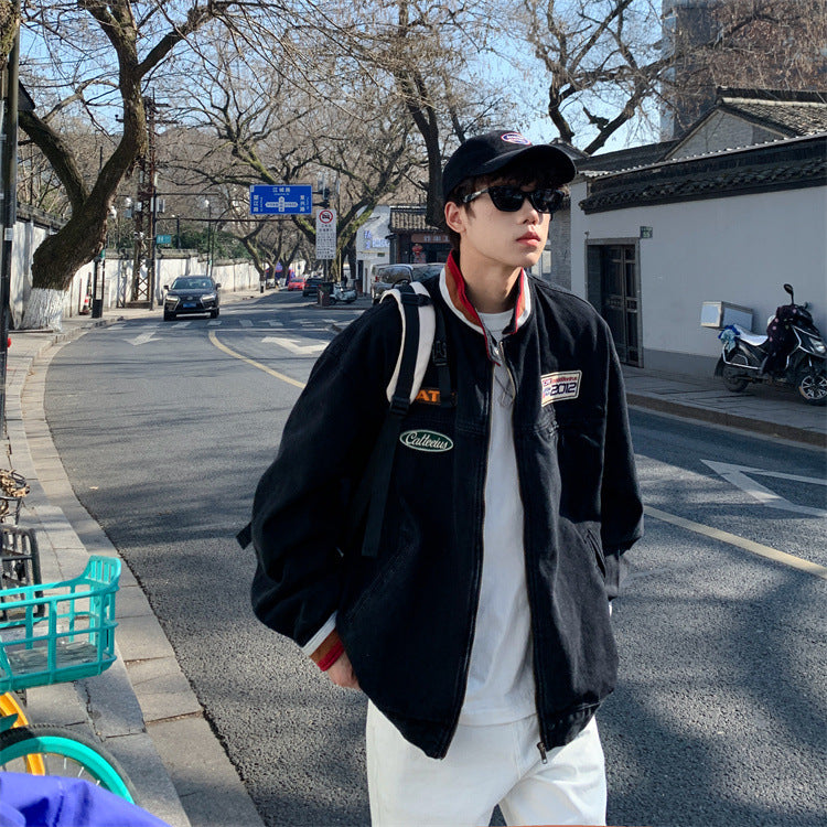 ロゴ刺繍入りGジャン