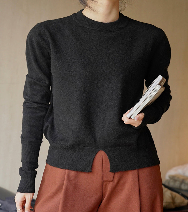 ネックウールセーター