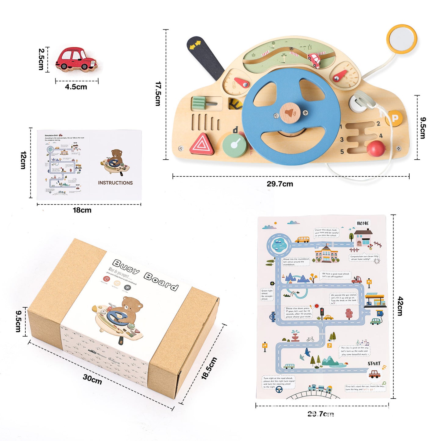 ドライブごっこビジーボード(2歳以上)