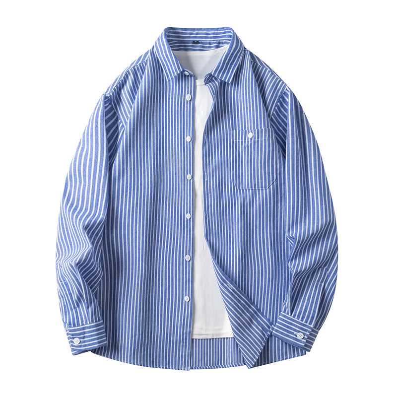 ブルーストライプシャツ