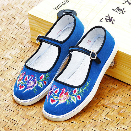 レトロベロアカンフーシューズ