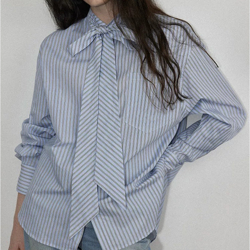 クラシック・ボウタイストライプシャツ