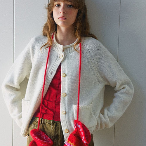 ウールニットカーディガン