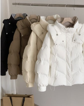 大人かわいい配色でおしゃれ上級者に!バイカラーダウン