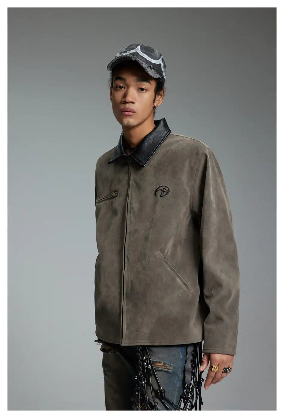 スウェード地 PU アメリカンワークジャケット