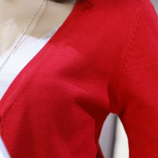 カラーカーディガン