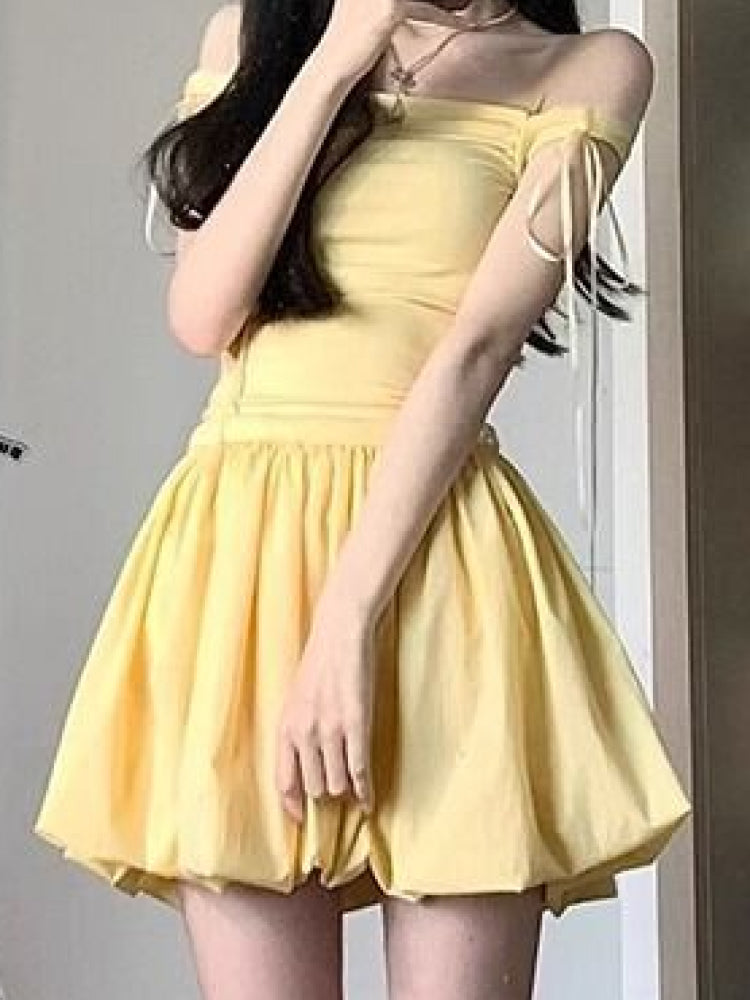 視線ひとりじめ。とろけるバターのあざとバルーンワンピ