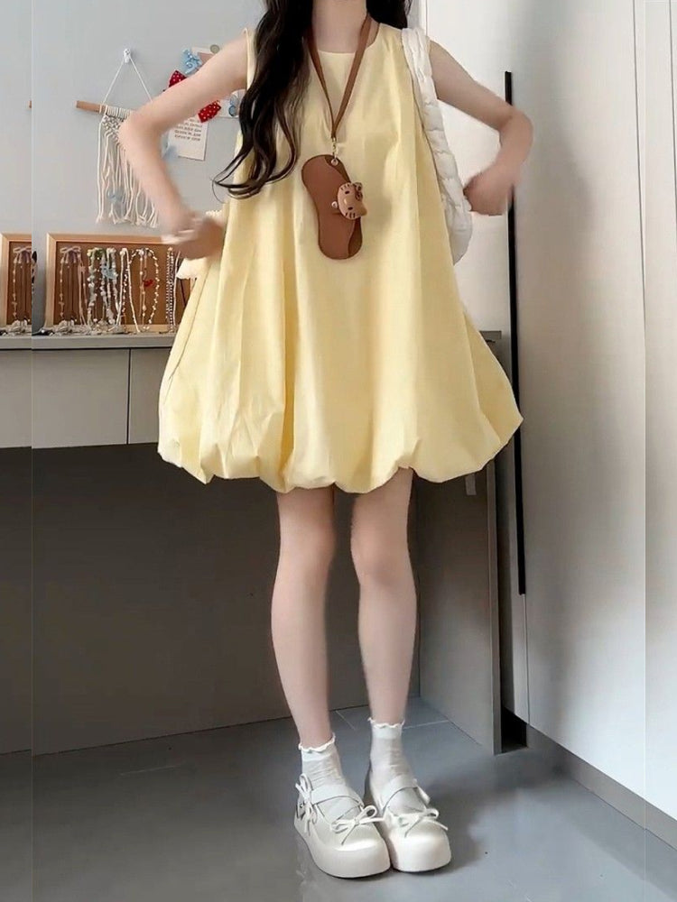 ふわっと弾ける。お菓子なバルーンミニワンピ