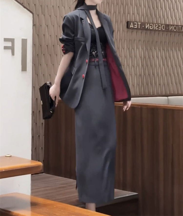 マキシスカートデザインツーピース