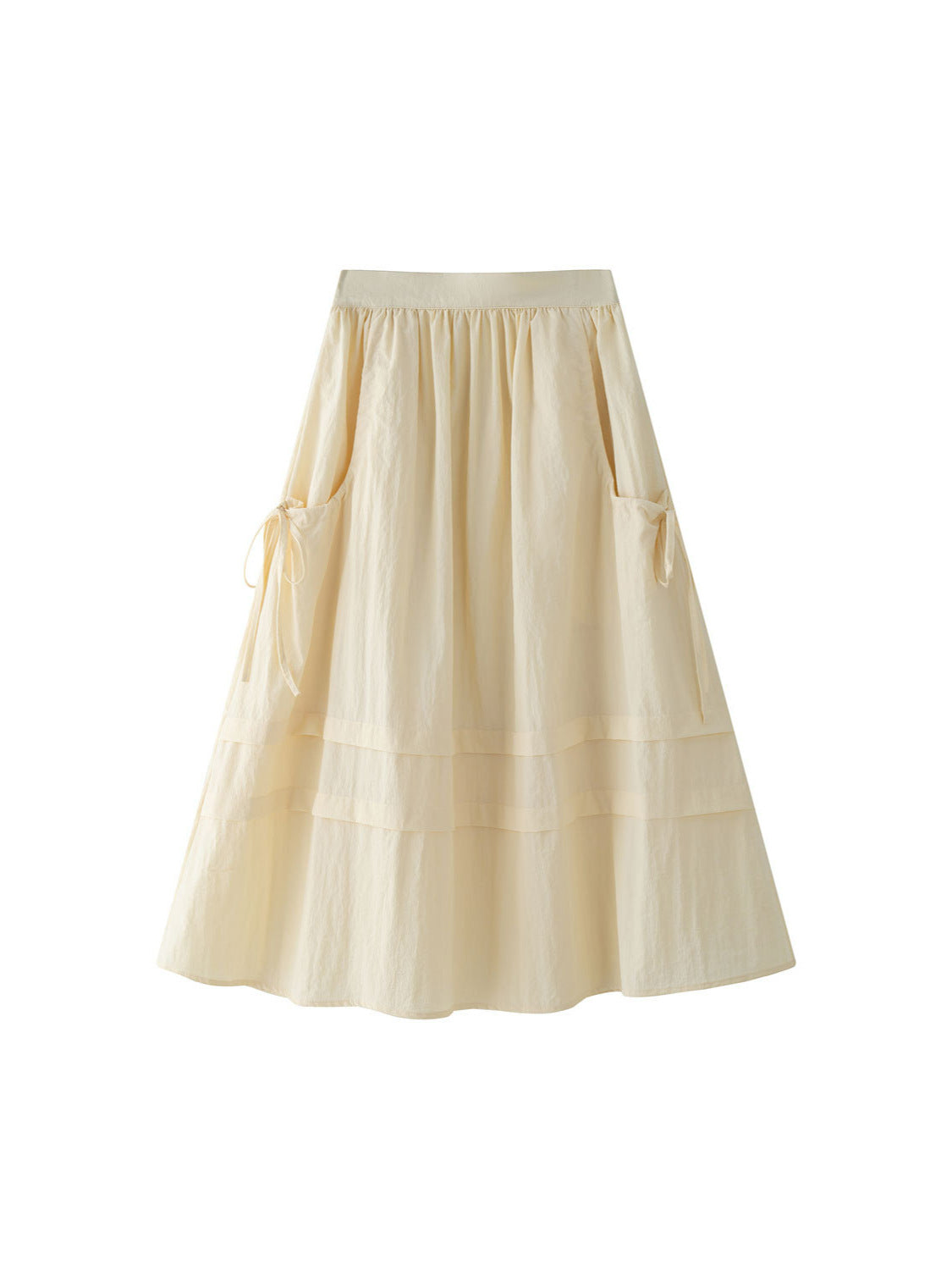 Aラインスプライシングレイヤードスカート