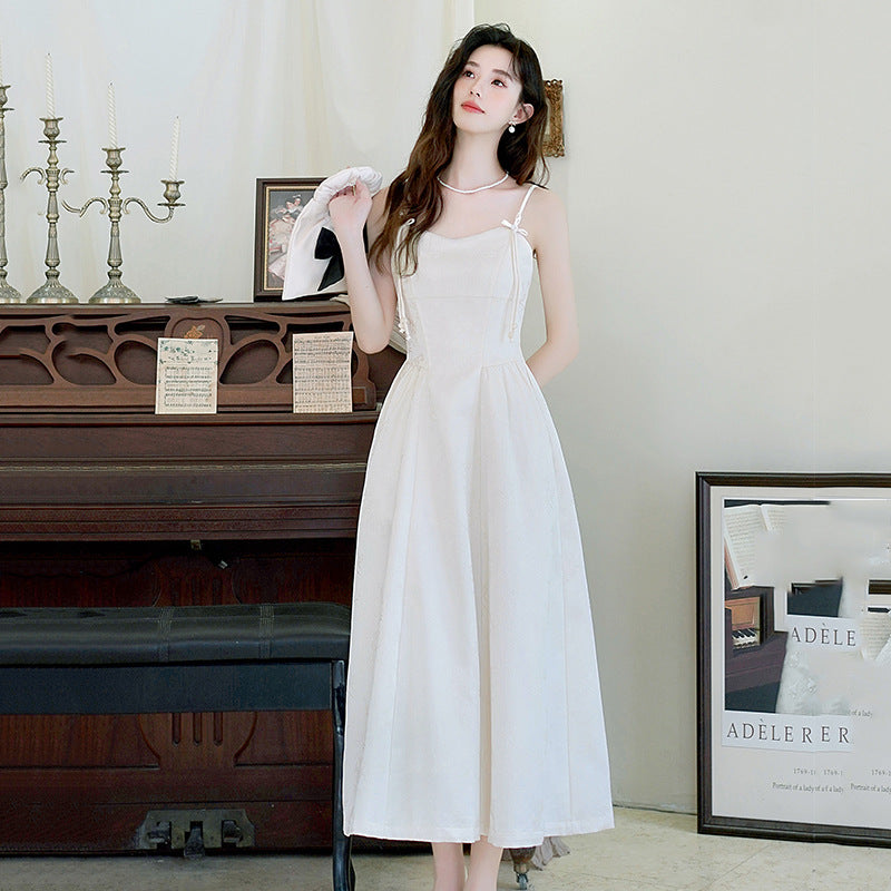 ジャガード ストラップ ワンピース