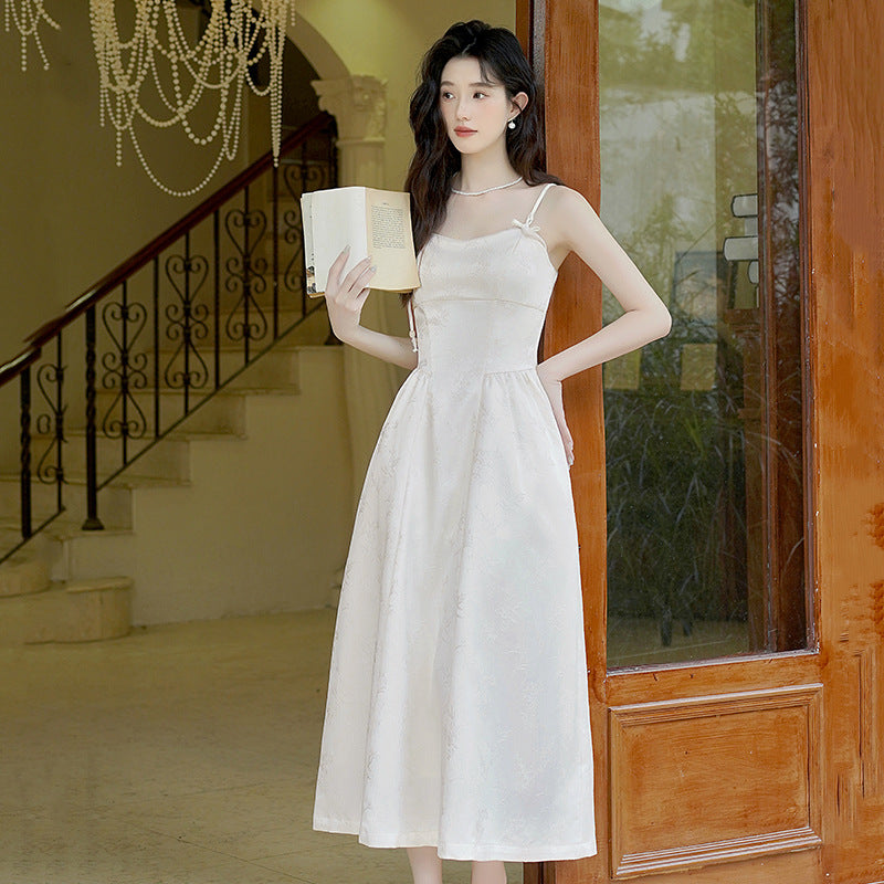 ジャガード ストラップ ワンピース