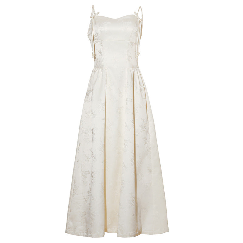 ジャガード ストラップ ワンピース