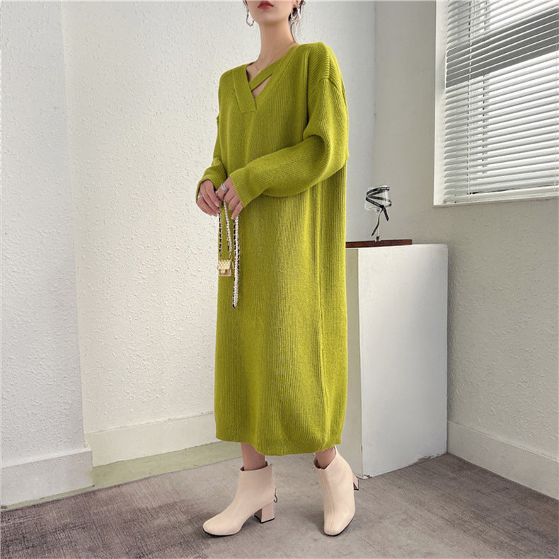 デザインニットワンピース