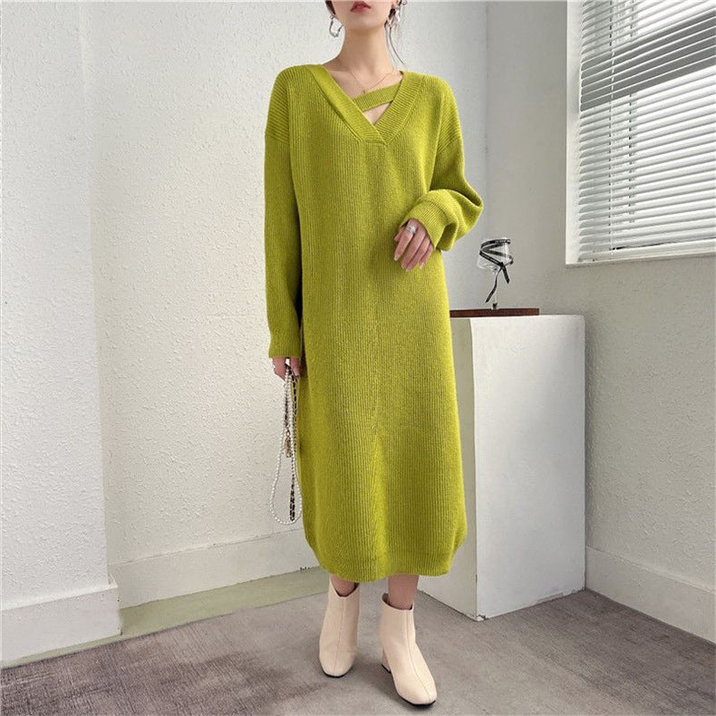 デザインニットワンピース