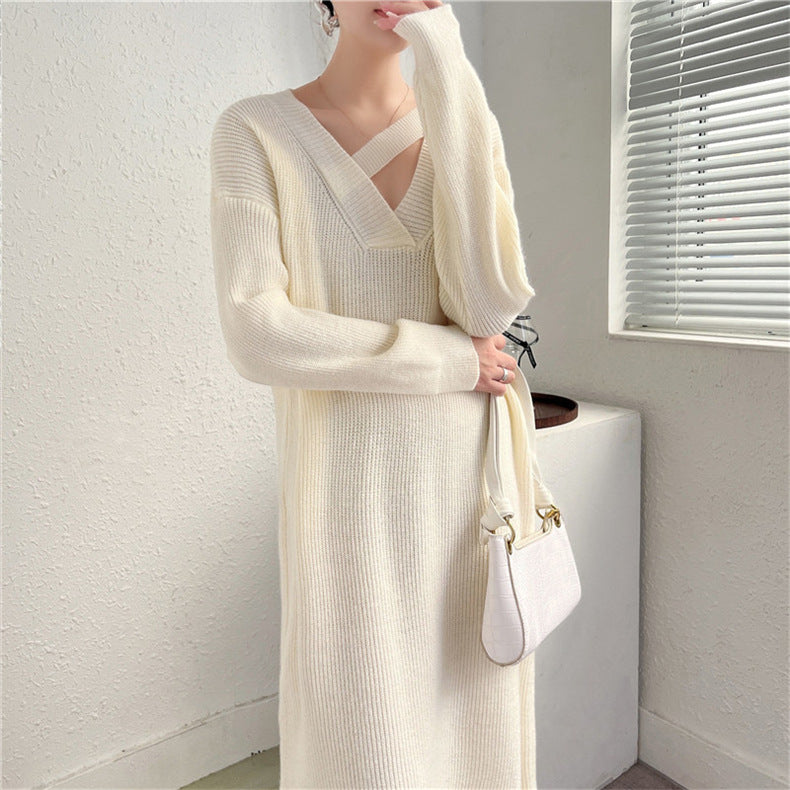 デザインニットワンピース