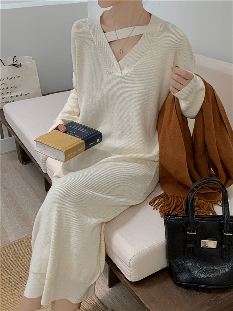 デザインニットワンピース