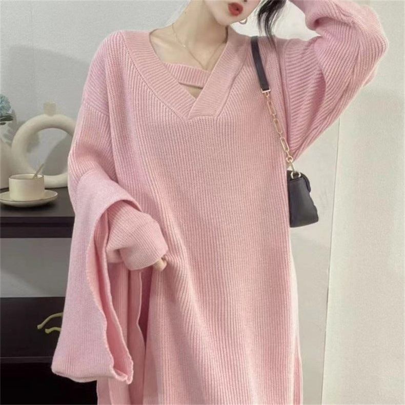 デザインニットワンピース