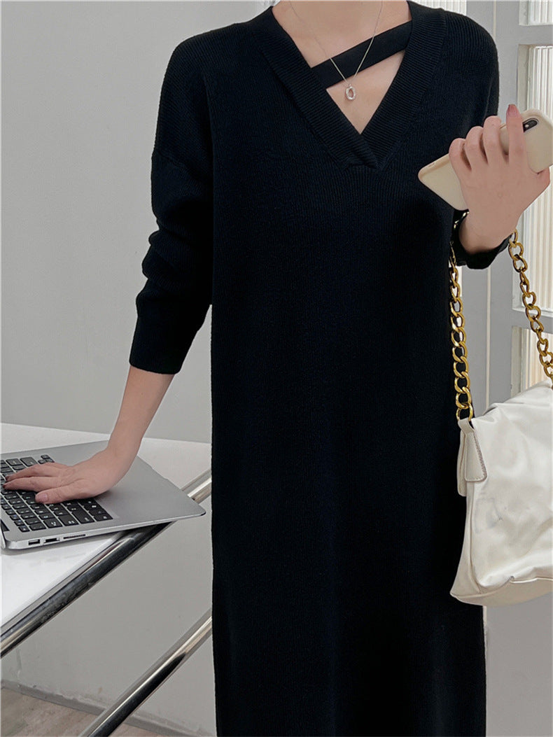 デザインニットワンピース