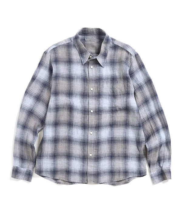 ルーズフィット オンブレチェックシャツ
