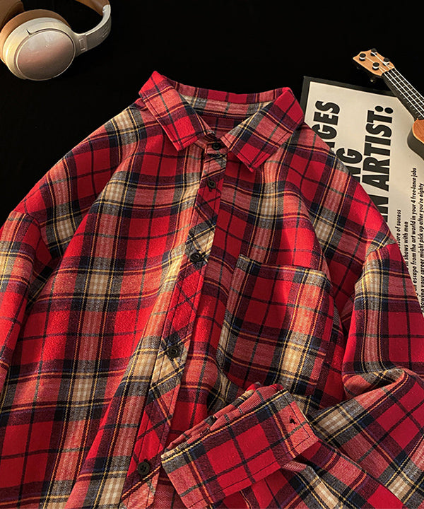 タータンチェック フランネルシャツ