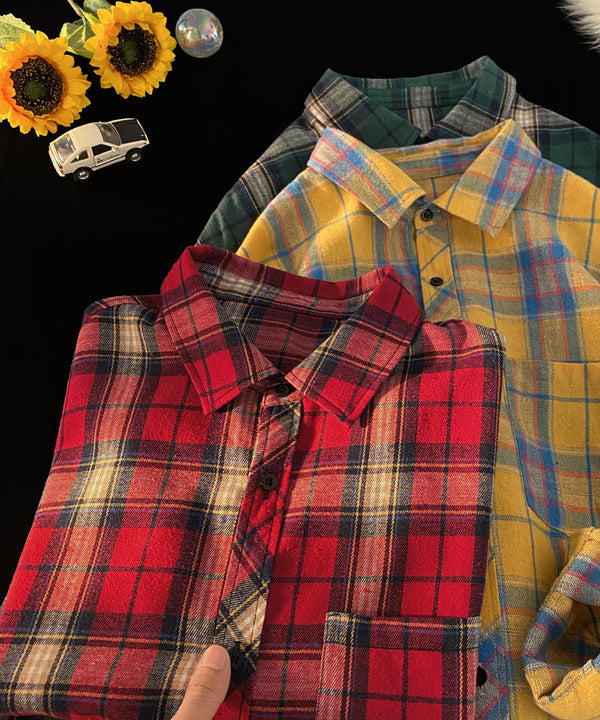 タータンチェック フランネルシャツ