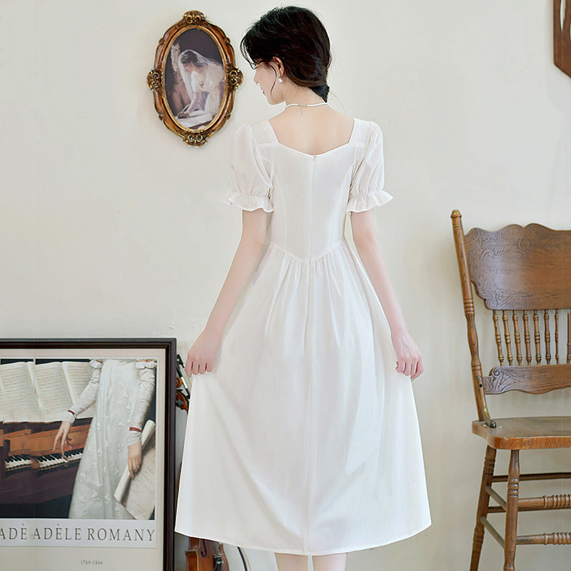 バックスクエアネック カジュアルワンピース