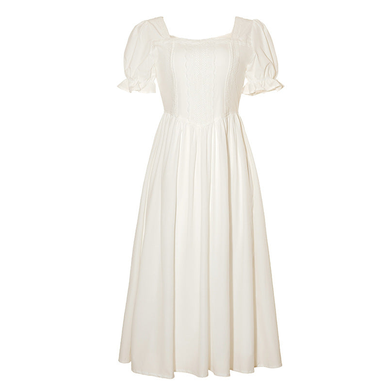 バックスクエアネック カジュアルワンピース