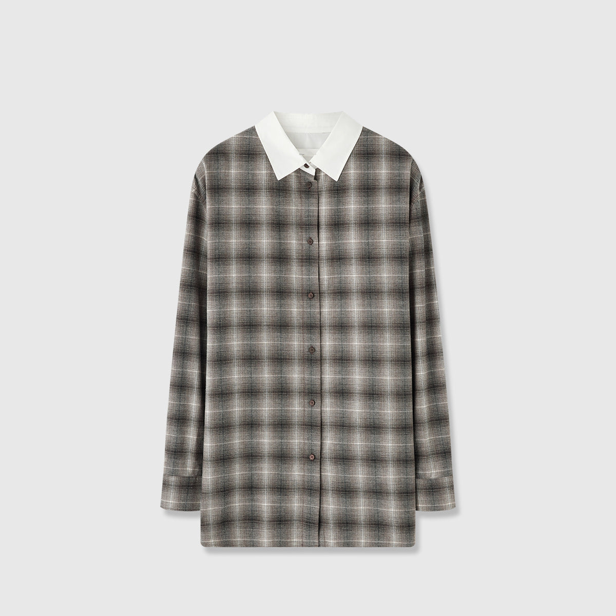 グラデーションチェックシャツ