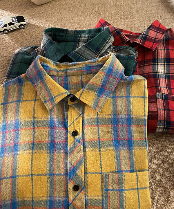 タータンチェック フランネルシャツ