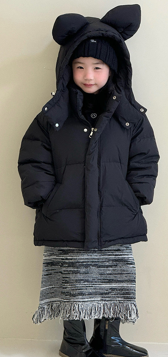 厚手耳付きフードジャケット