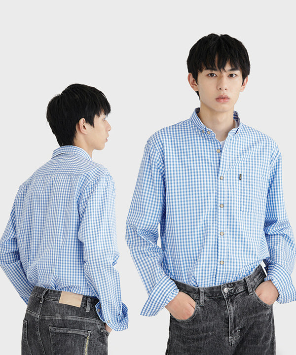 ギンガムチェック コットンシャツ