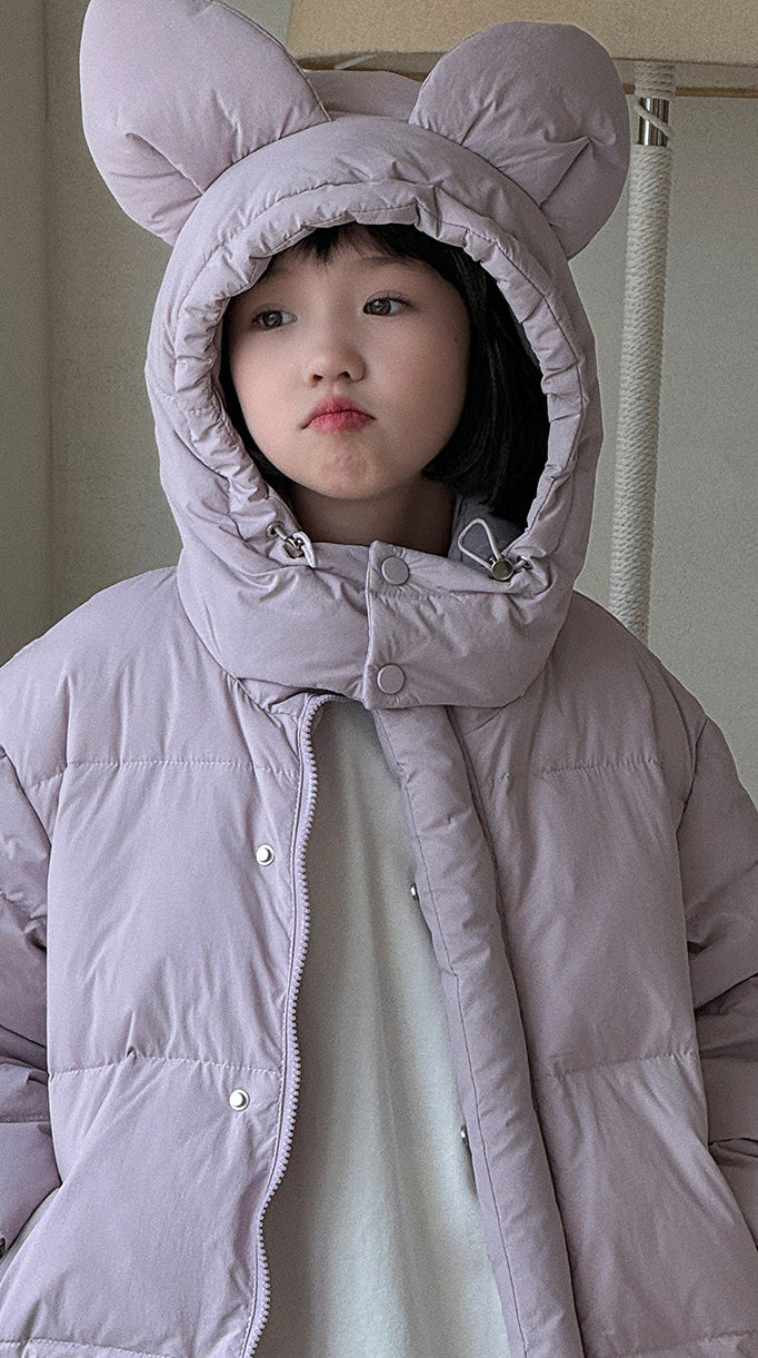 厚手耳付きフードジャケット