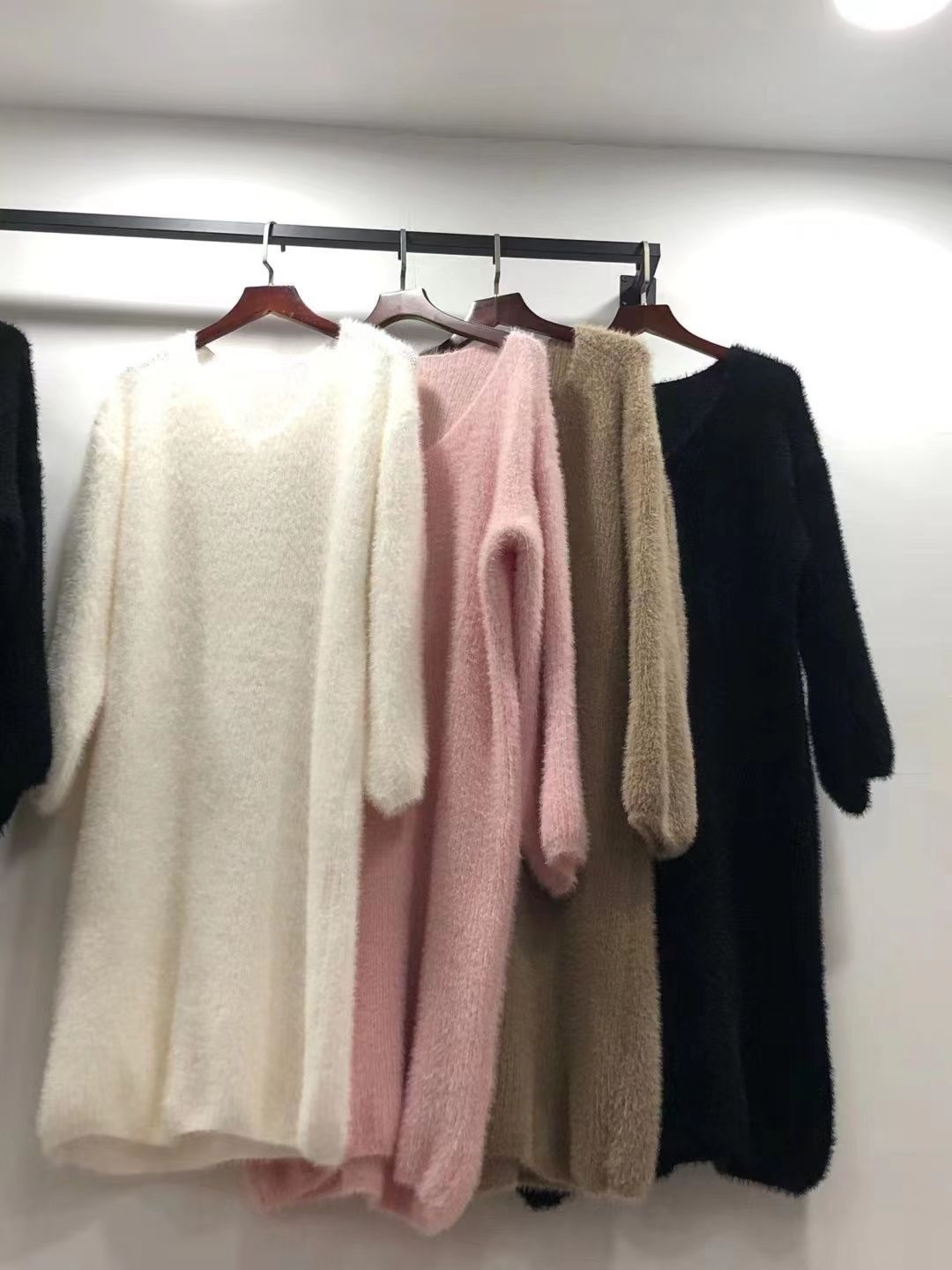 ふわふわミンクパイルロングワンピース