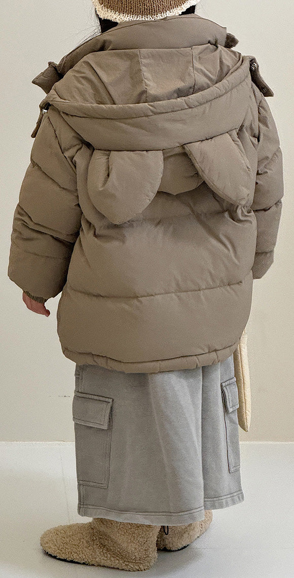 厚手耳付きフードジャケット