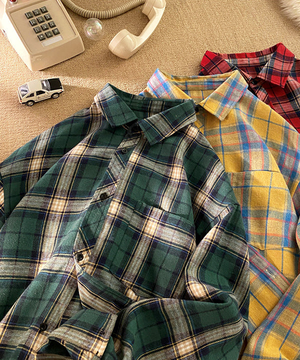 タータンチェック フランネルシャツ