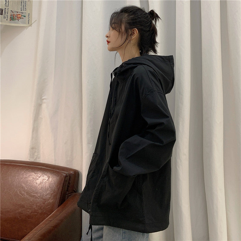 フード付きオーバーサイズワークプルオーバー