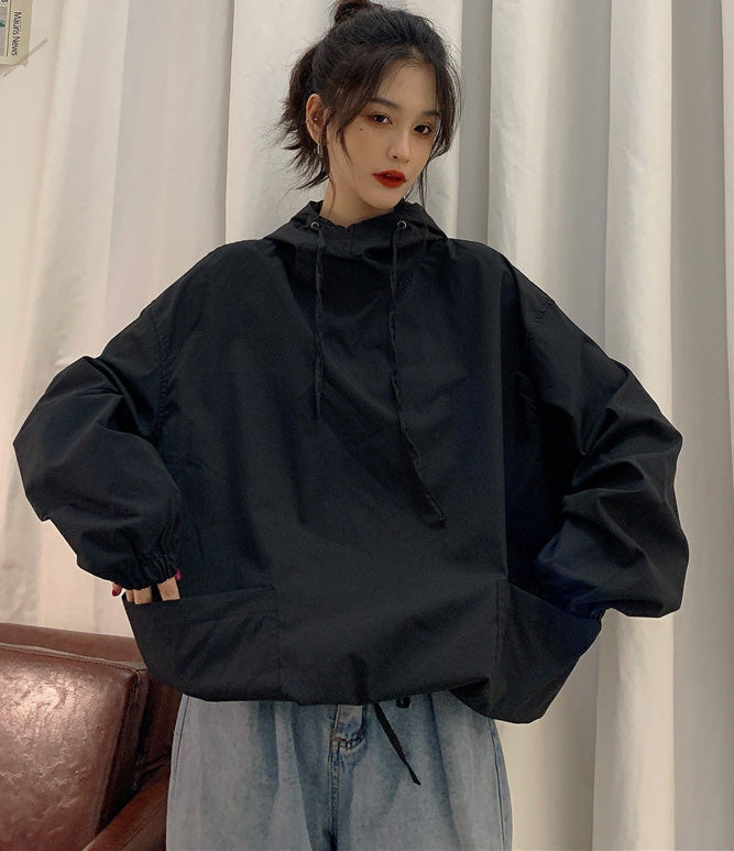 フード付きオーバーサイズワークプルオーバー