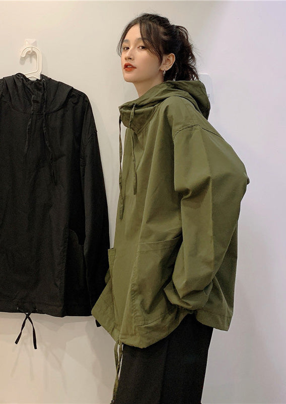 フード付きオーバーサイズワークプルオーバー