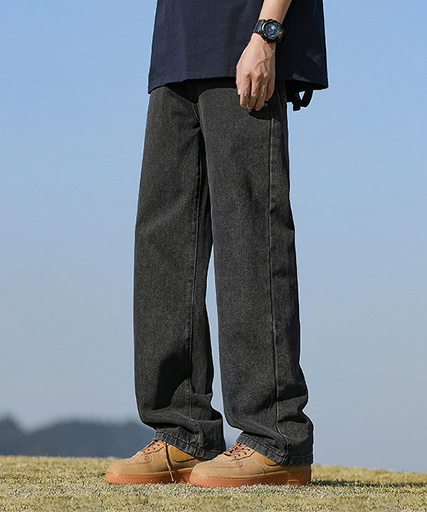 リラックス ストレートデニムパンツ