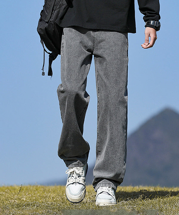 リラックス ストレートデニムパンツ