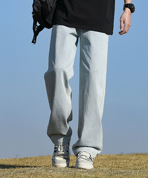 リラックス ストレートデニムパンツ