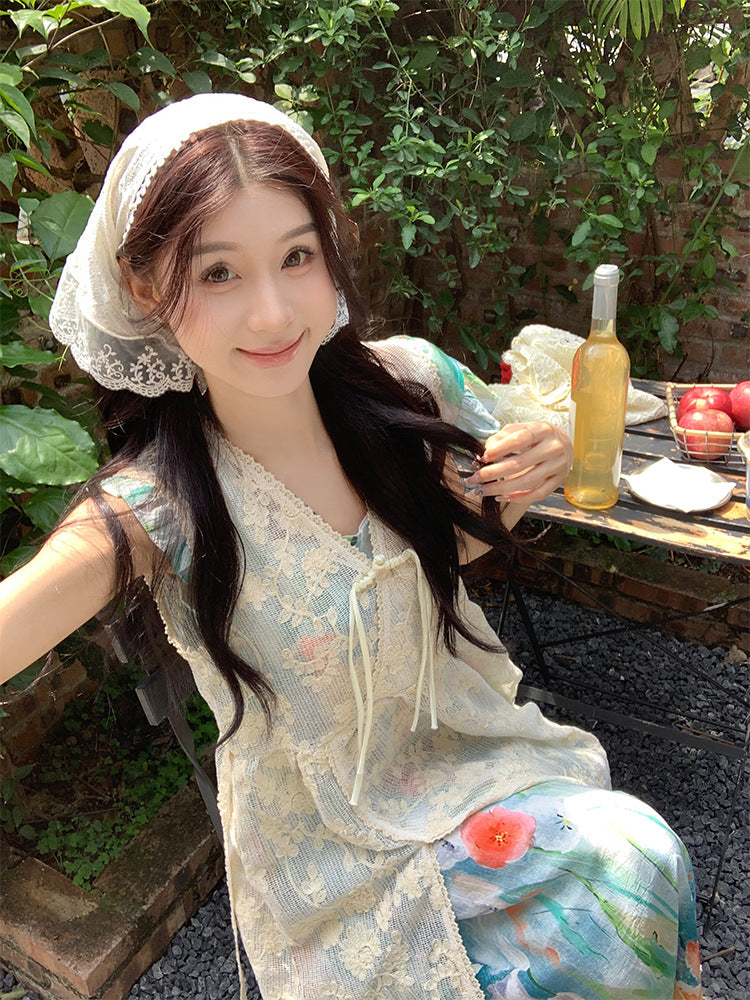 絵画風レトロワンピース