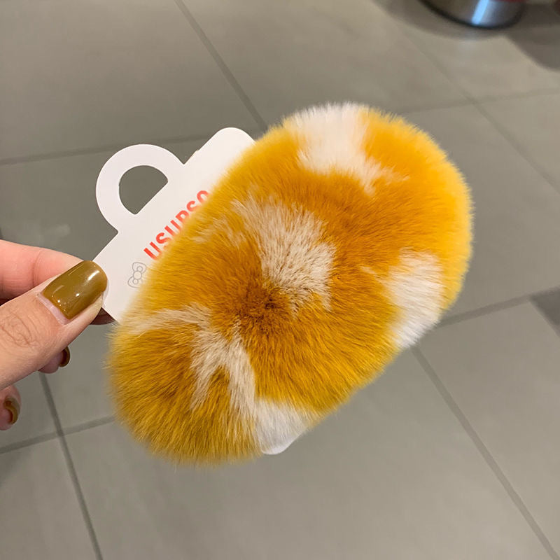 ラビットファーのかわいいヘアアクセ21