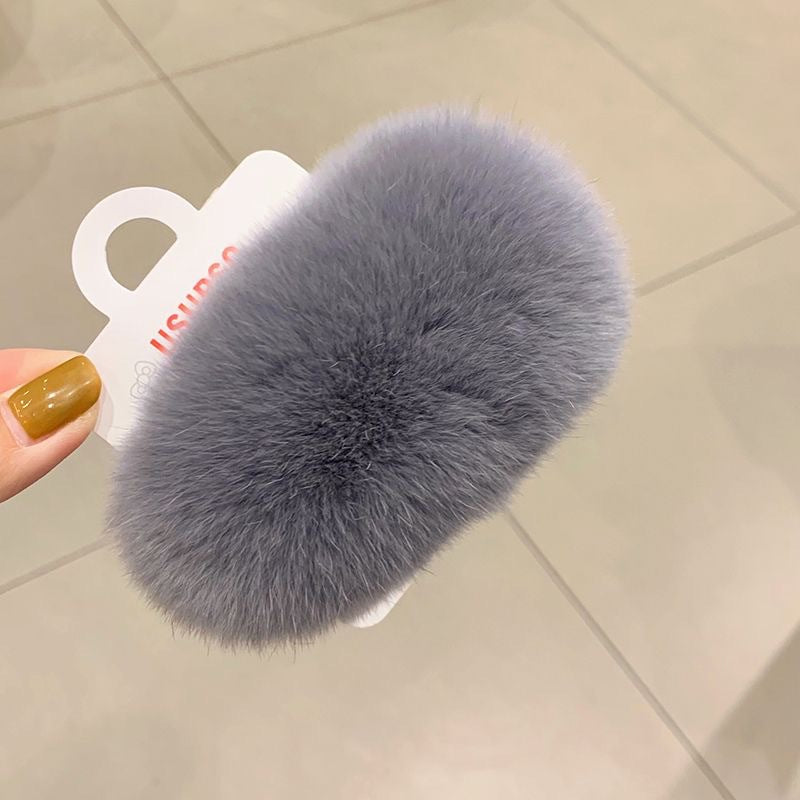 ラビットファーのかわいいヘアアクセ21
